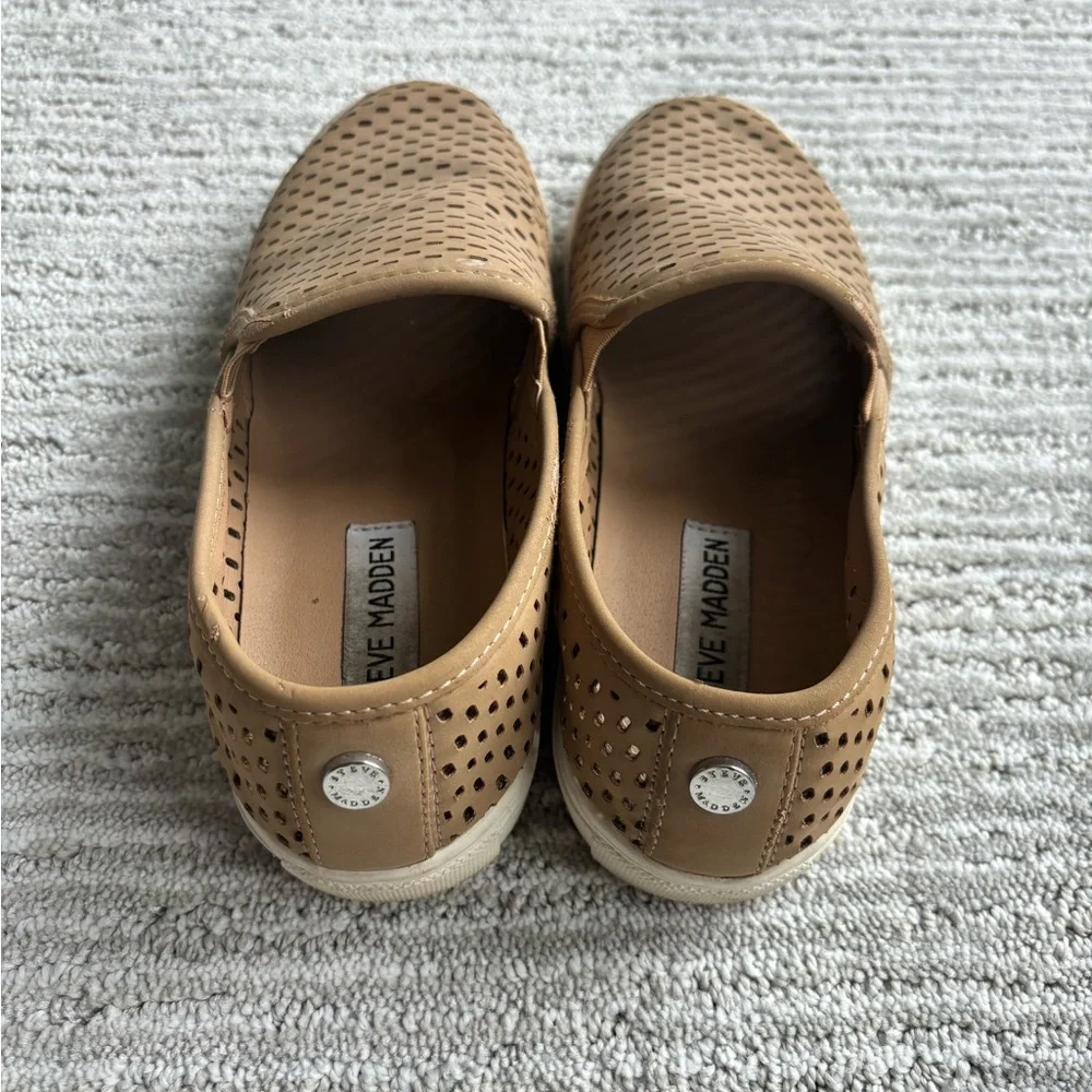 Steve Madden Tan Slip-On Sneakers - Picture 3 of 3